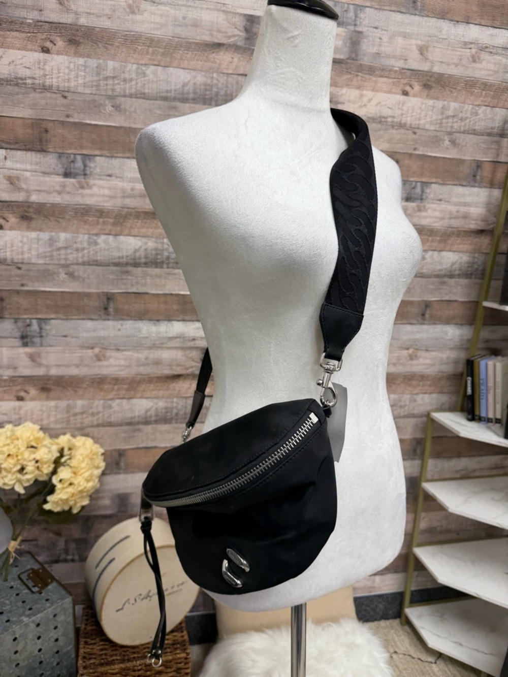 NWT Rebecca Minkoff Black City Nylon Belt Bag OS